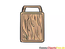 Brett Schneiden Küche Illustration, Clipart, Bild