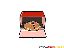 Brot backen Illustration, Clipart, Bild