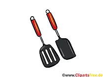Küchenausstattung, Küchenbesteck Illustration, Clipart, Bild