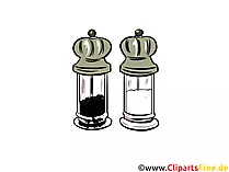 Pfeffer und Salz Illustration, Clipart, Bild