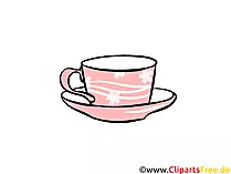 Tasse mit Unterteller Illustration, Clipart, Bild