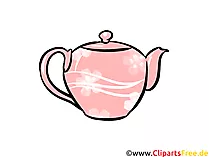 Teekanne Illustration, Clipart, Bild