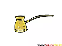 Türkischer Kaffeekocher Mokkakanne Espressokocher Bild, Illustration, Clipart