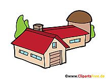 Stall auf dem Bauernhof Bild, Clipart, Illustration kostenlos