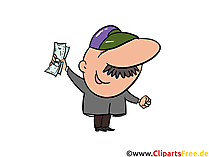Aktienhandel, Broker Clip Art, Bild, Cartoon, Comic, Illustration, Grafik kostenlos