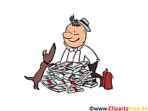 Beamter Finanzamt Clip Art, Bild, Cartoon, Comic, Illustration, Grafik kostenlos