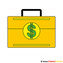 Clipart Geld im Koffer