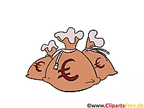 Geldsäcke Bild, Illustration, Clipart, Cartoon kostenlos