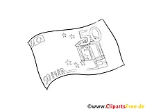 Geldschein Clipart schwarz-weiß