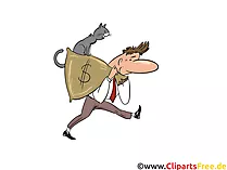 Inkasso Clip Art, Bild, Cartoon, Comic, Illustration, Grafik kostenlos