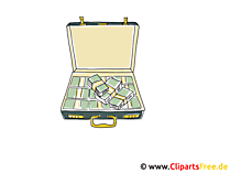 Koffer mit Geld Clipart