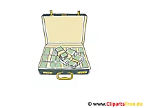 Koffer mit Geld Clipart