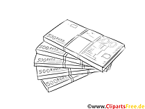 Kohle Clipart schwarz-weiß