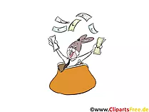 Money bag clipart, illustration, image, comic, cartoon