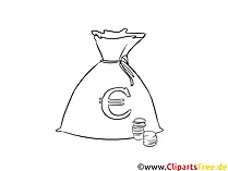 Sack mit Geld Eurozeichen Clipart