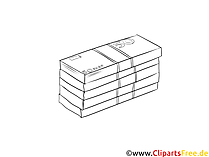 Wie viel Geld ist in einem Bündel Bild schwarz-weiss