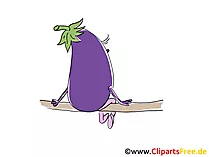 Aubergine Bild, Clipart, Illustration