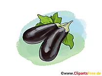 Auberginen Illustration, Bild, Clipart gratis