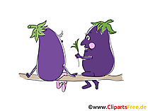 Cartoon Auberginen