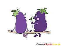 Cartoon Auberginen