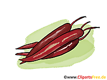 Chili Illustration, Bild, Clipart gratis