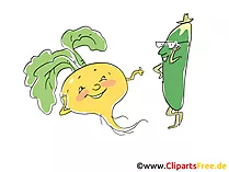 Cliparts Gemüse im Cartoonstil gratis