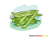 Erbsen Illustration, Bild, Clipart gratis