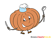 Lust auf Kürbissuppe Clipart, Comic, Bild, Illustration