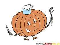 Lust auf Kürbissuppe Clipart, Comic, Bild, Illustration