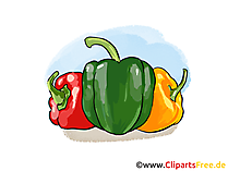 Paprika Illustration, Bild, Cartoon, Clipart