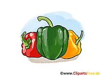Paprika Illustration, Bild, Cartoon, Clipart