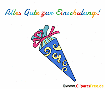 Alles Gute zur Einschulung Glückwunschkarte animiert