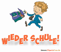 Animierte Grusskarte Wieder Schule