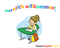 Herzlich Willkommen animierte Grusskarte zum Schulanfang
