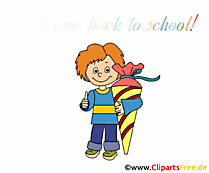 Herzlich Willkommen in der Schule Glückwunschkarte animiert