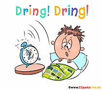 Wecker Comic, Cartoon animiert