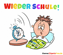 Wieder in die Schule Gif-Animation - Aufwachen, aufstehen, früh Morgen