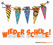 Animation mit Schultüten Wieder Schule