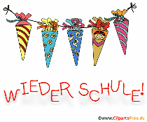 Wieder Schule Text animiert