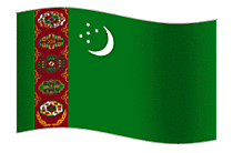 Turkmenistan Flagge Gif animated