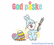 Animierte Karte Frohe Ostern auf Dänisch