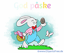 Comicbild Frohe Ostern auf Dänisch