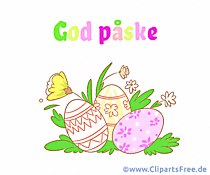 e-Card animiert Frohe Ostern auf Dänisch
