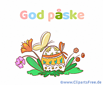 Frohe Ostern auf Dänisch Gif-Animation