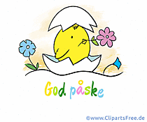 Frohe Ostern auf Dänisch Gif-Bild zum Verschicken