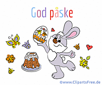 Frohe Ostern auf Dänisch lustige Grusskarte