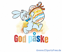 Glückwunschkarte Frohe Ostern auf Dänisch