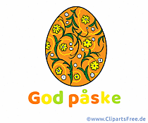 Grusskarte Frohe Ostern auf Dänisch