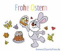 Frohe Ostern auf Deutsch Gif-Animation
