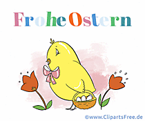 Frohe Ostern Gruss in deutscher Sprache